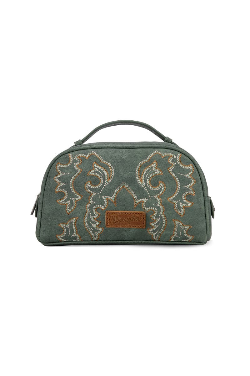 Wrangler Gifts & Homewares Sage Wrangler Cosmetic Bag Embroidered