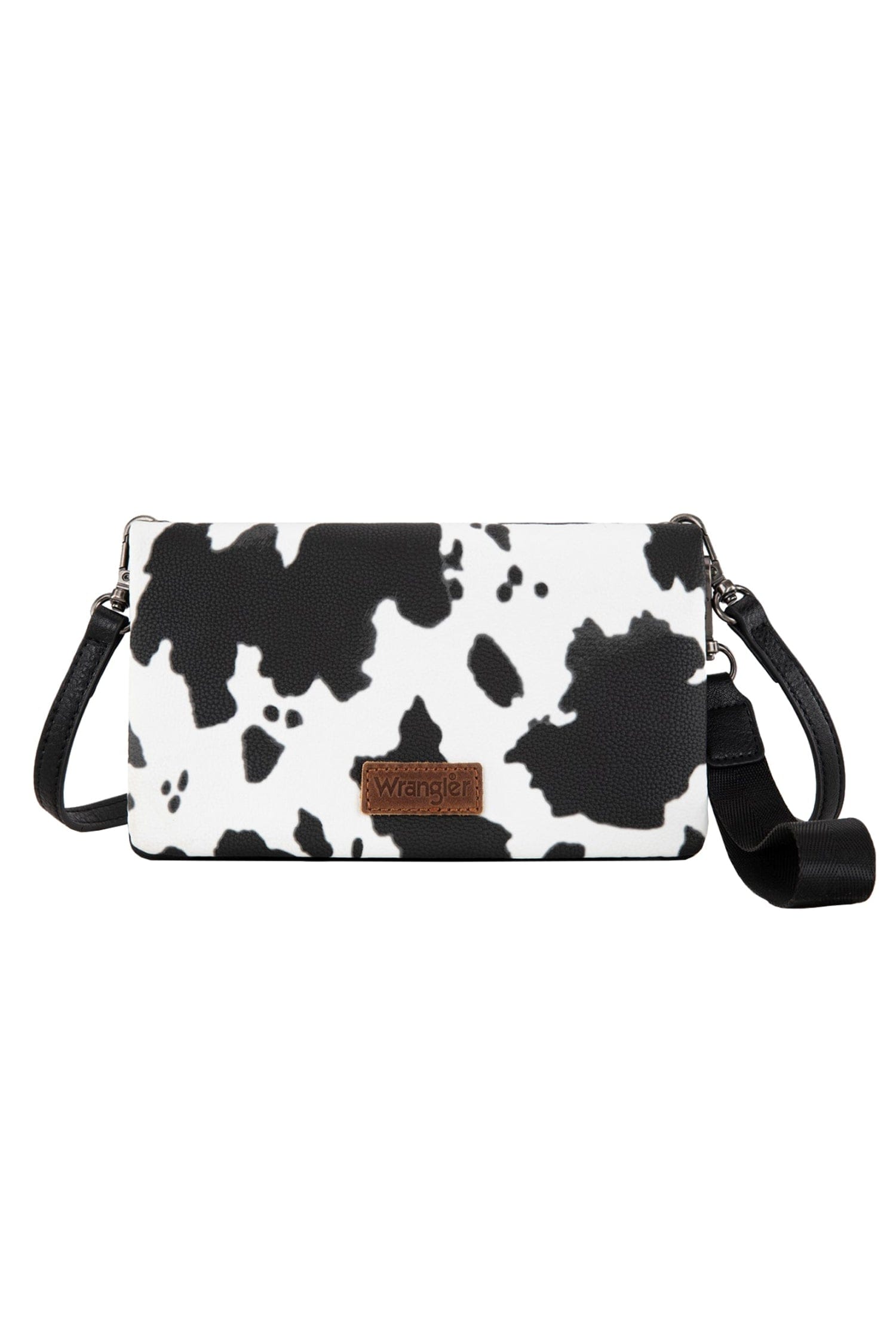 Wrangler Handbags - Wallets Black Wrangler Handbag Cow Print Crossbody