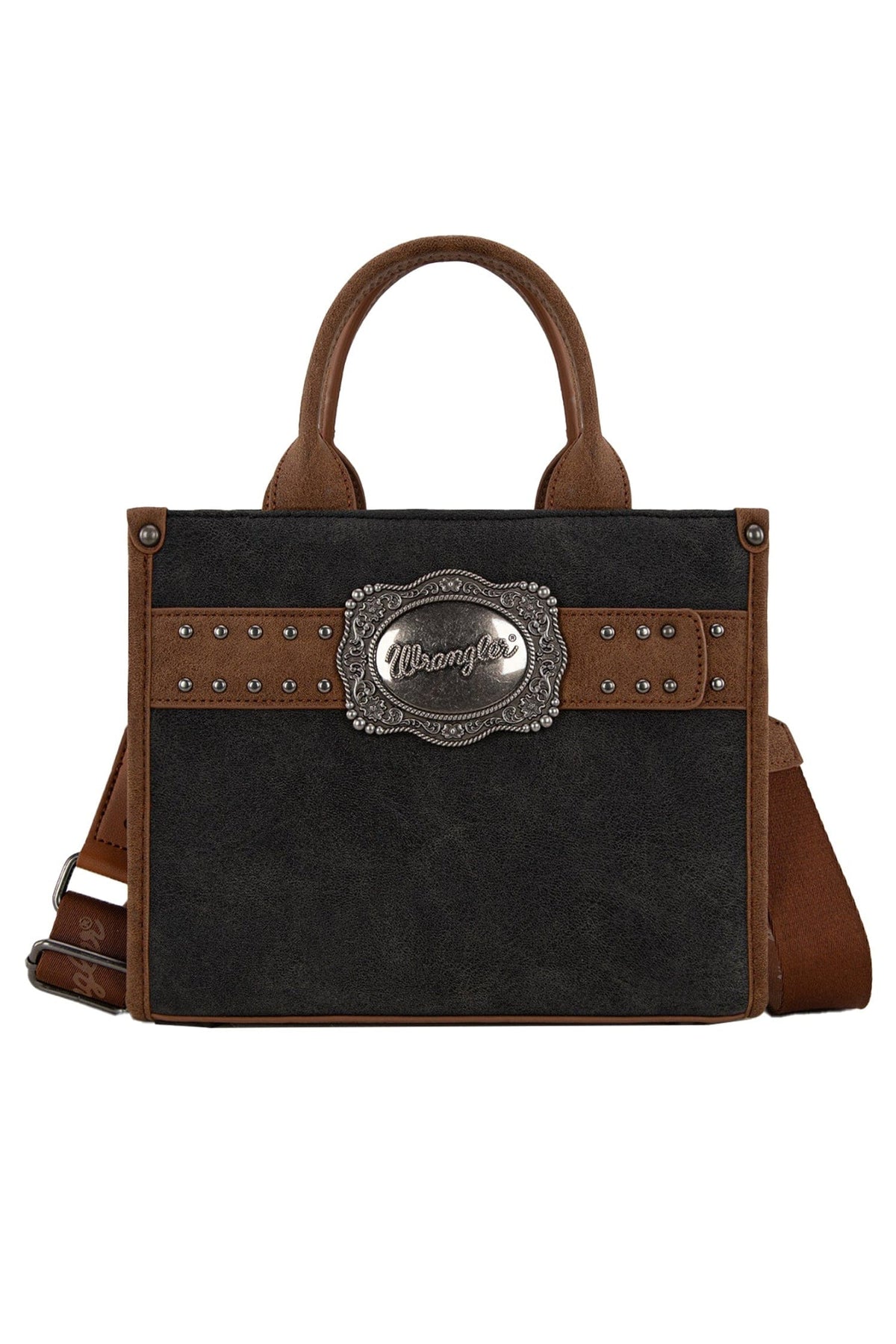 Wrangler Handbags - Wallets Black Wrangler Handbag Feature Buckle Crossbody