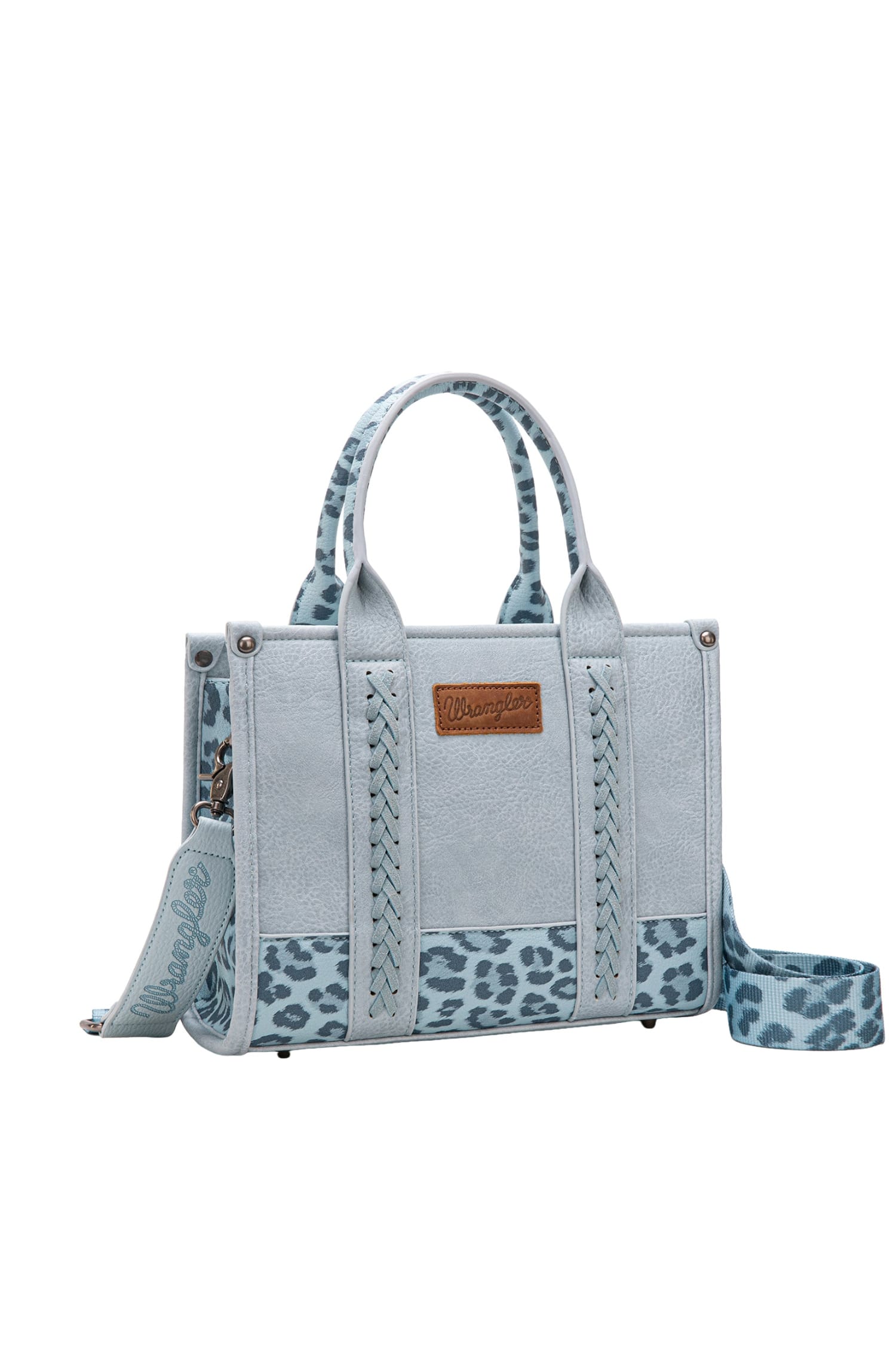 Wrangler Handbags - Wallets Blue Wrangler Handbag Leopard Print Crossbody