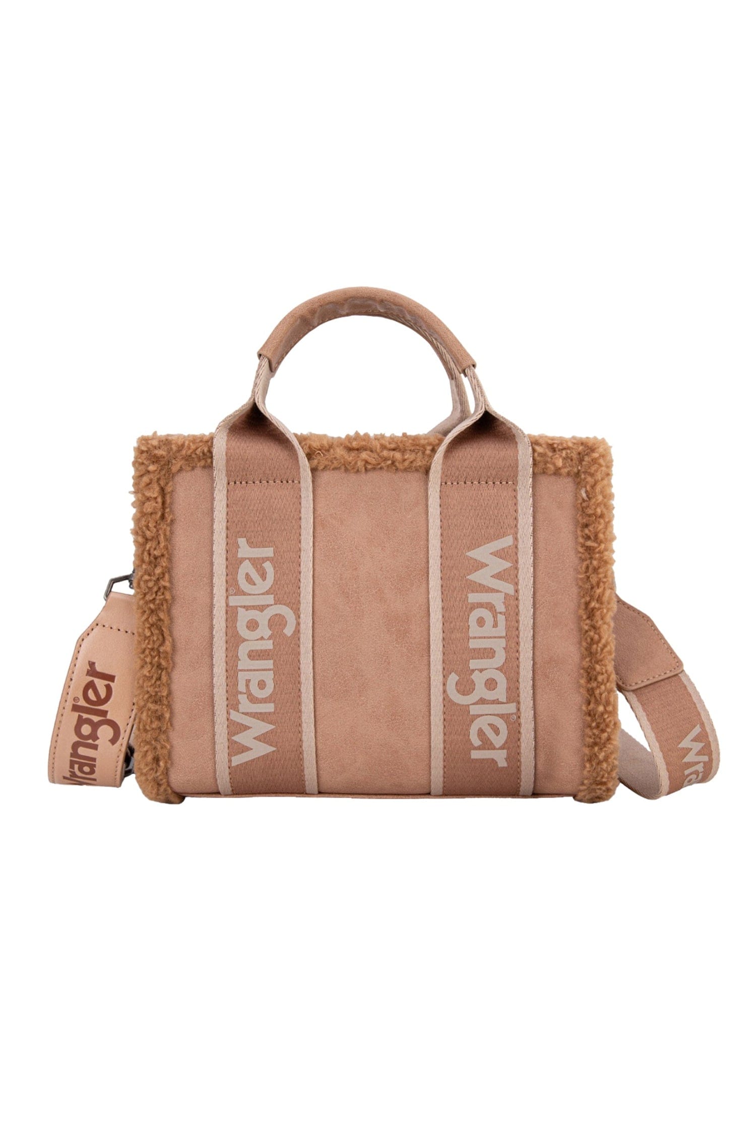 Wrangler Handbags - Wallets Camel Wrangler Handbag Sherpa Logo Crossbody
