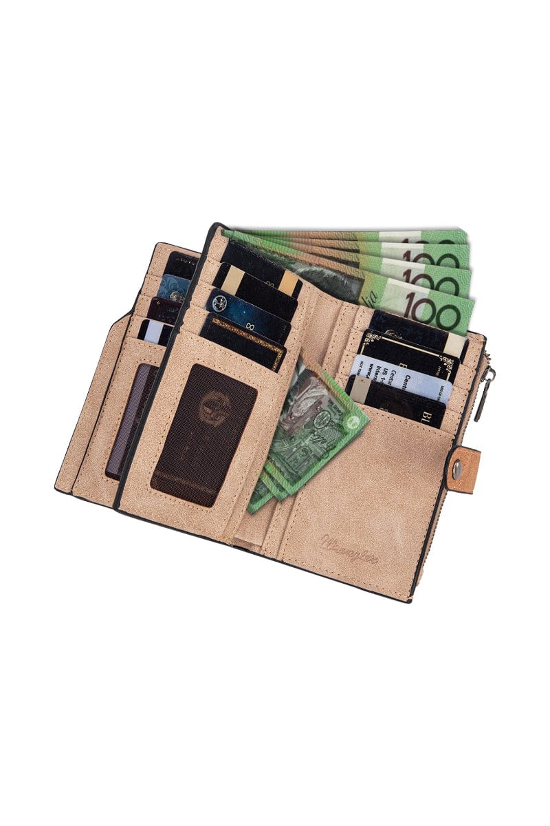 Wrangler Handbags - Wallets Camel Wrangler Wallet W Stitch