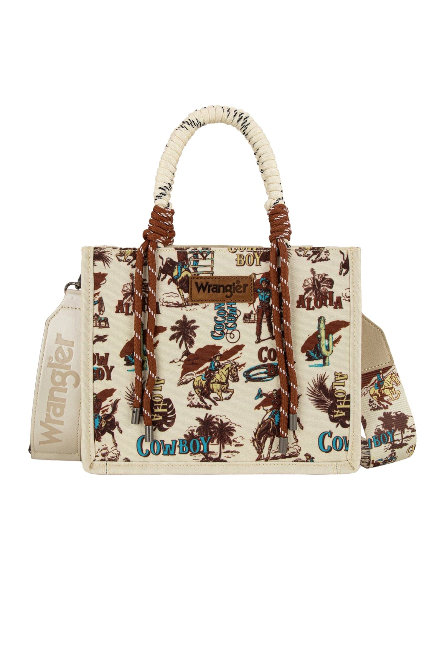 Wrangler Handbags - Wallets Natural Wrangler Handbag Rodeo Print Crossbody