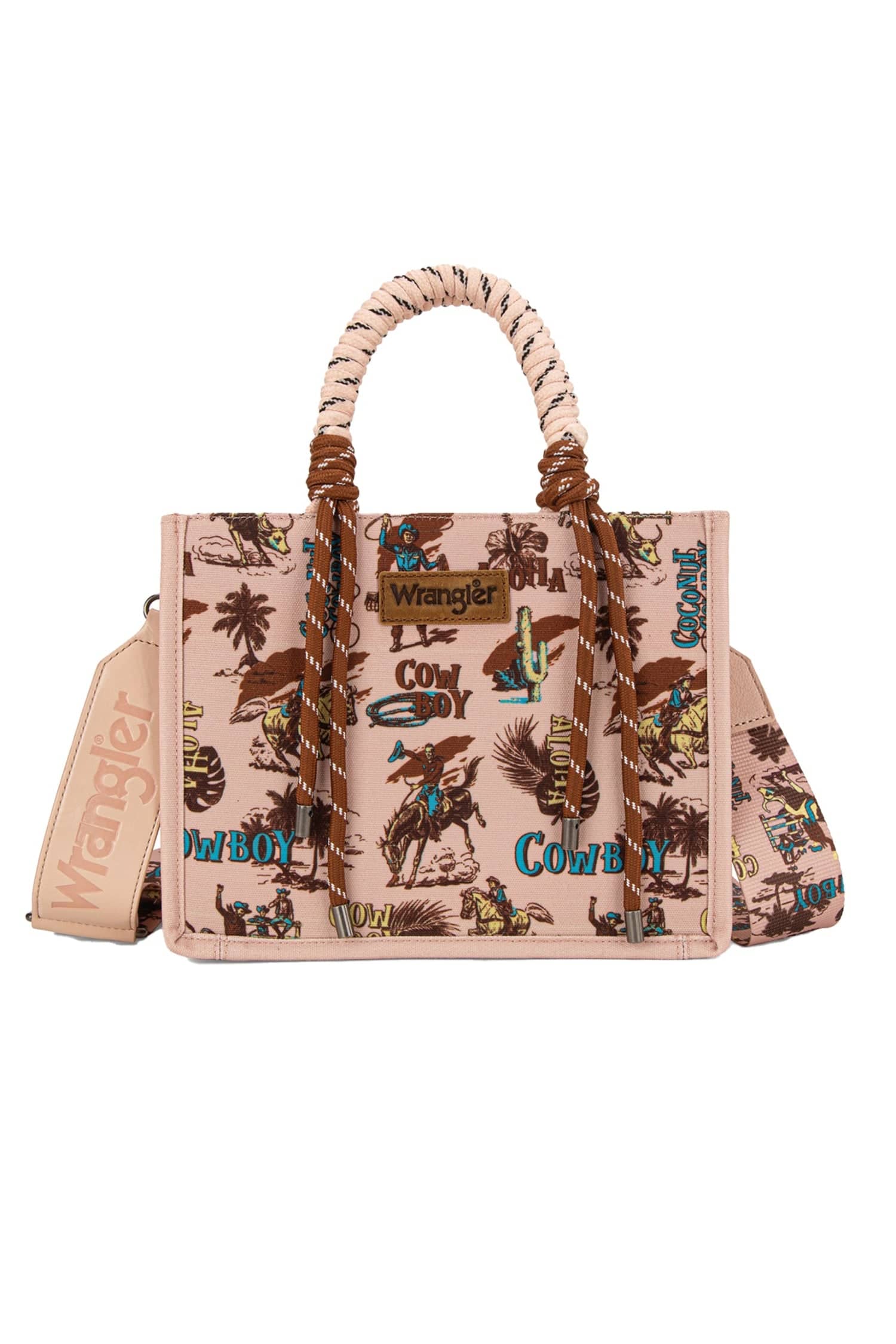 Wrangler Handbags - Wallets Pink Wrangler Handbag Rodeo Print Crossbody