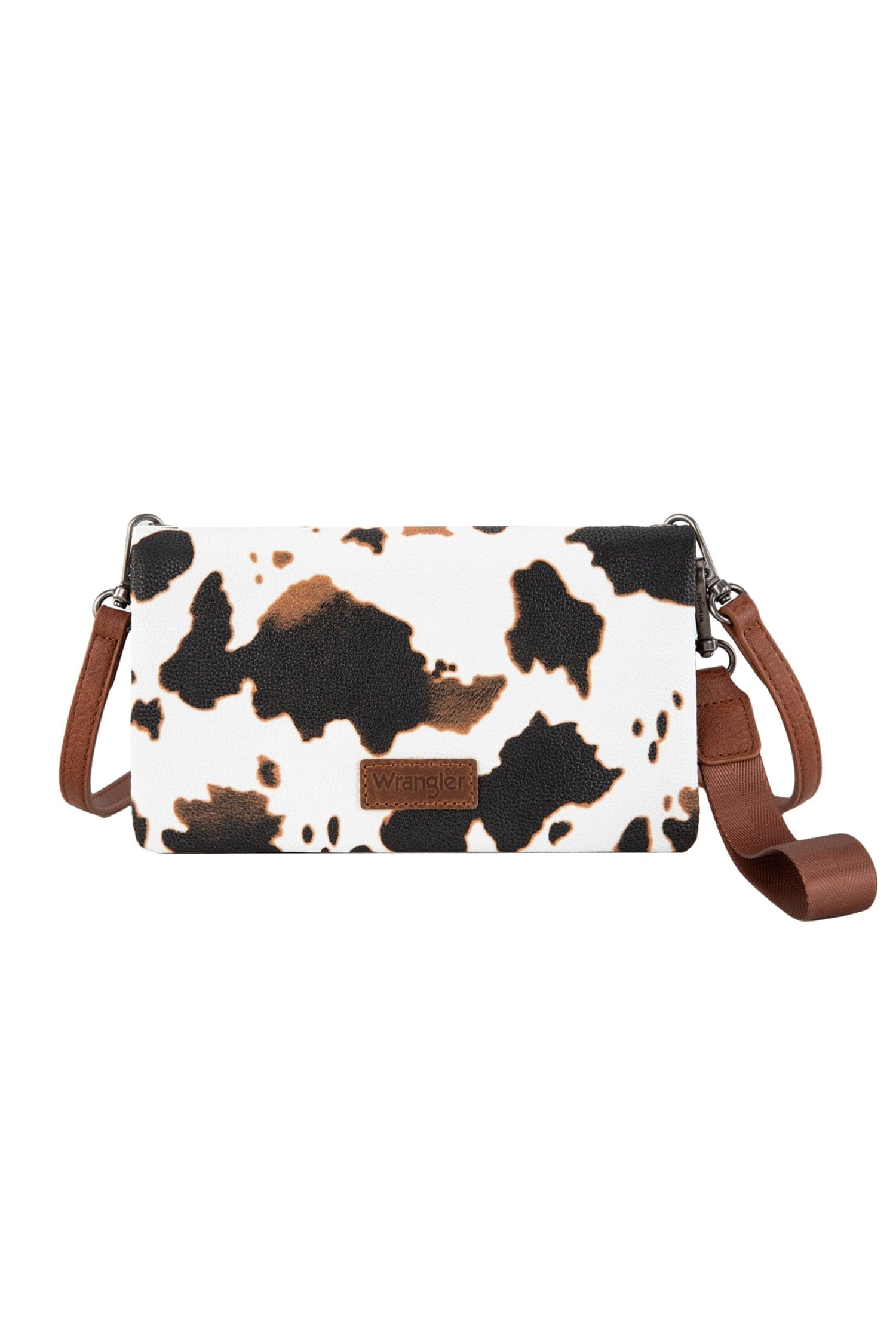 Wrangler Handbags - Wallets Tan Wrangler Handbag Cow Print Crossbody