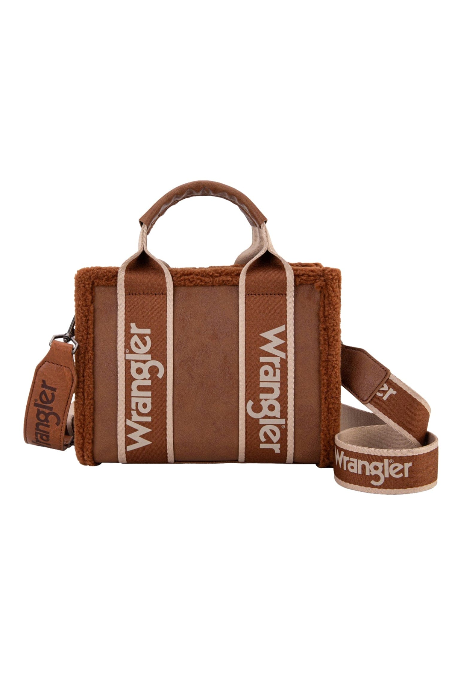 Wrangler Handbags - Wallets Tan Wrangler Handbag Sherpa Logo Crossbody