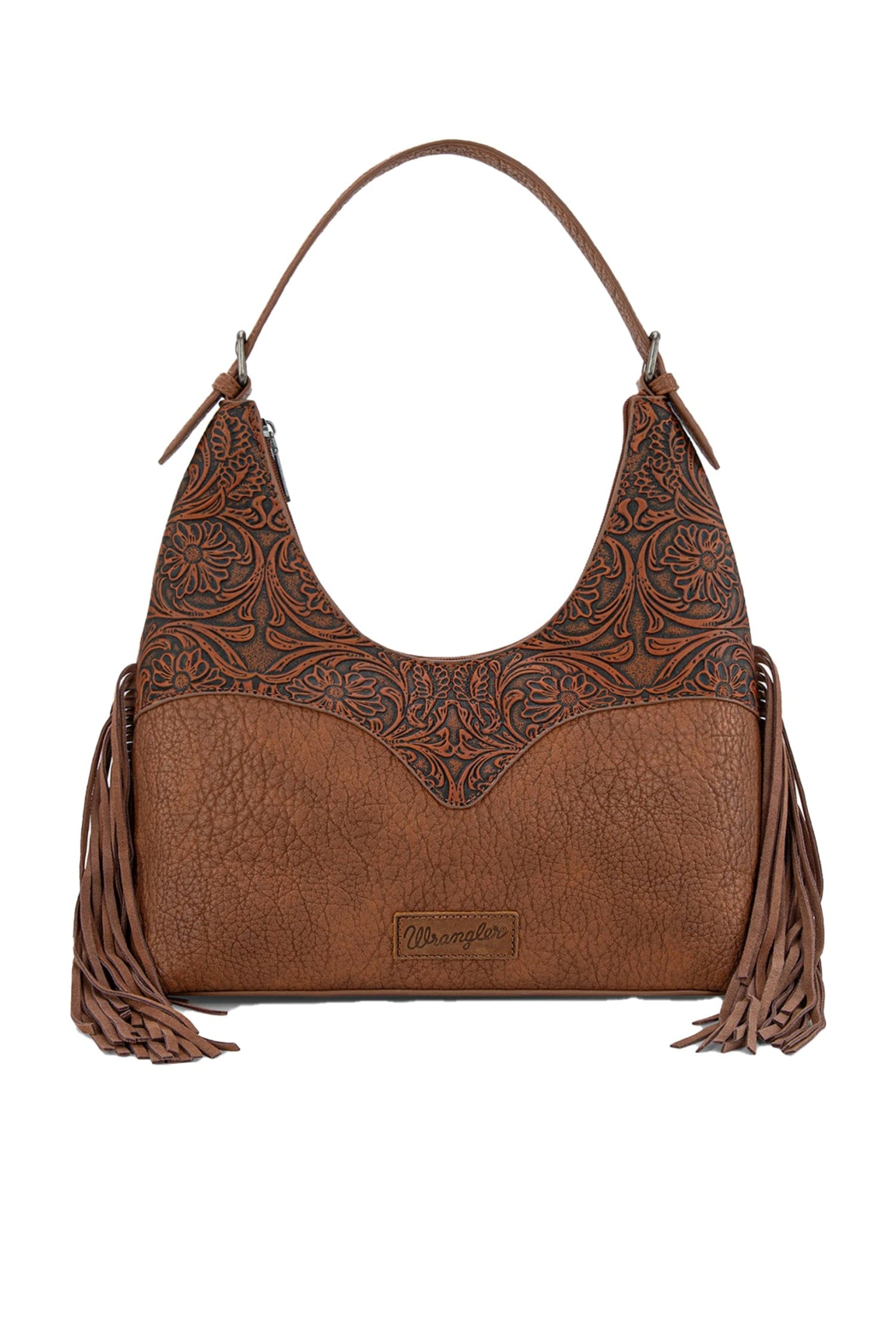 Wrangler Handbags - Wallets Tan Wrangler Handbag Tooled Fringe