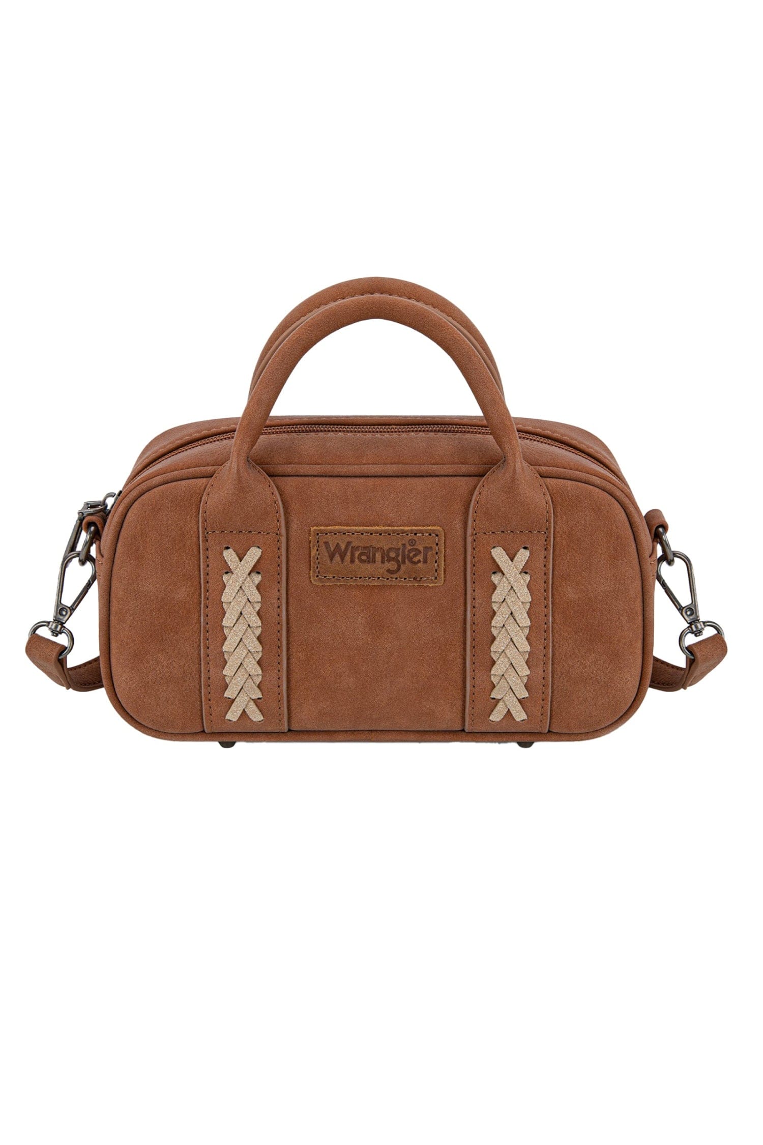 Wrangler Handbags - Wallets Tan Wrangler Handbag Whipstitch Mini Crossbody