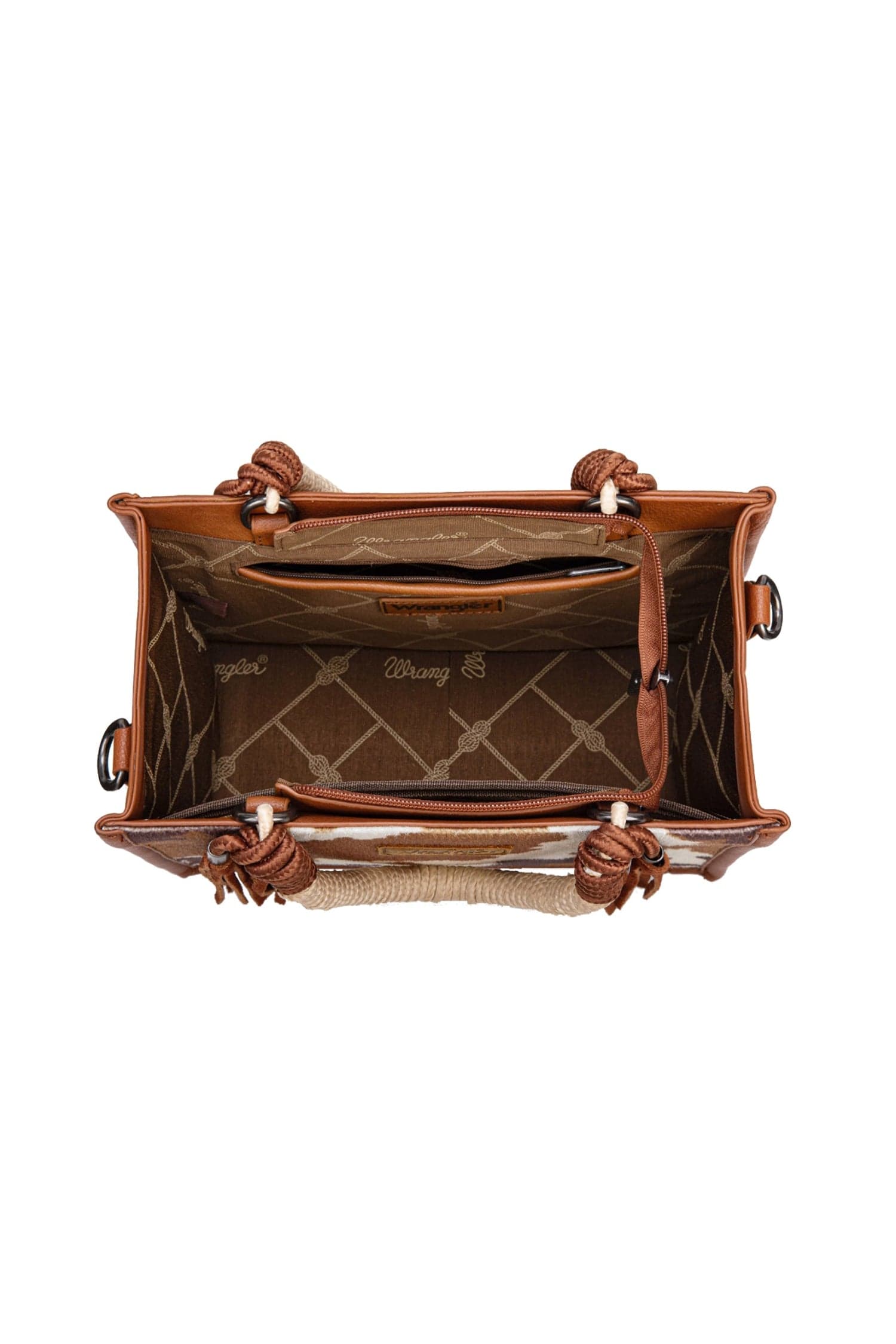 Wrangler Handbags - Wallets Wrangler Handbag Cow Print Tassel Crossbody