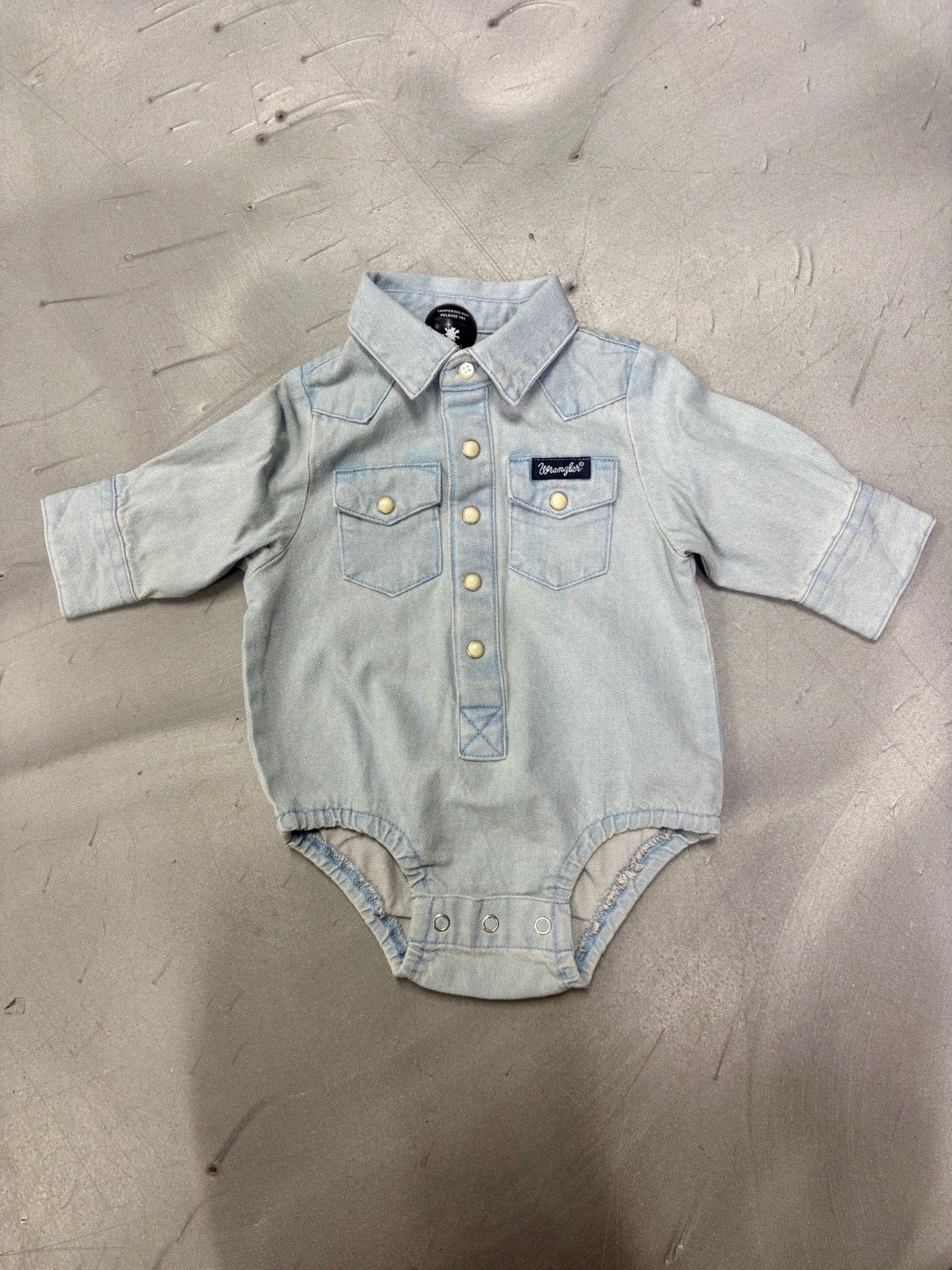 Wrangler Kids Shirts 12 Months Wrangler Long Sleeve Baby Body Suit