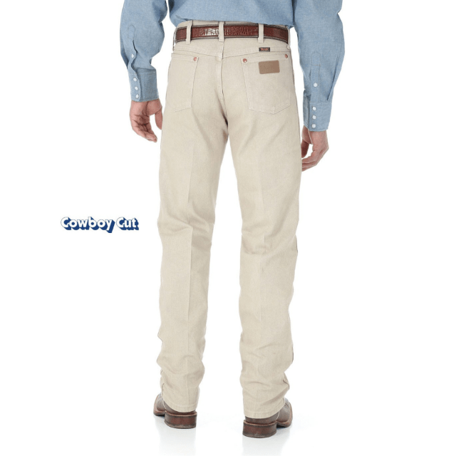 Wrangler Mens Jeans 28x34 / Tan Wrangler Mens Original Fit Cowboy Cut Jeans Pre Washed Tan (13MWZTN)