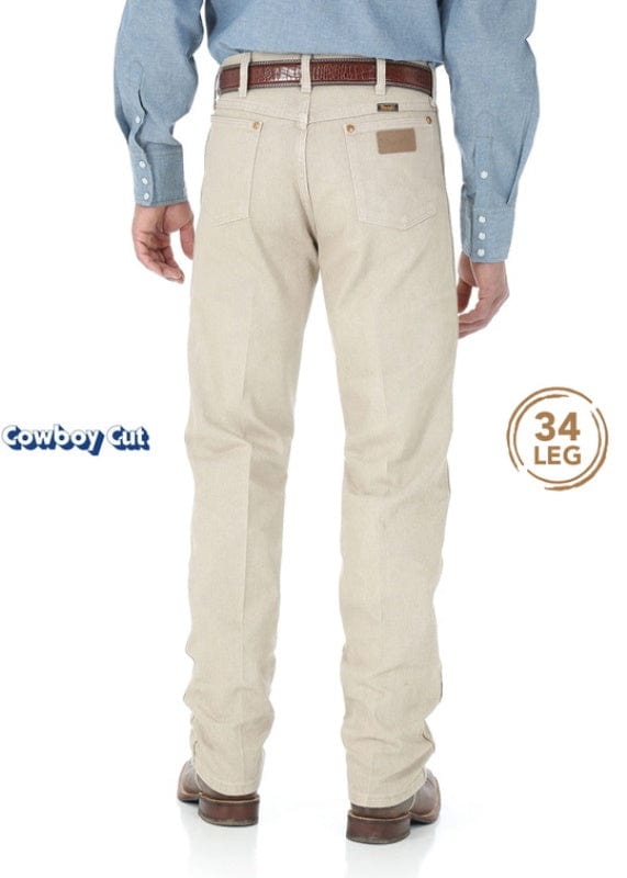 Wrangler Mens Jeans Wrangler Mens Original Fit Cowboy Cut Jeans Pre Washed Tan (13MWZTN)