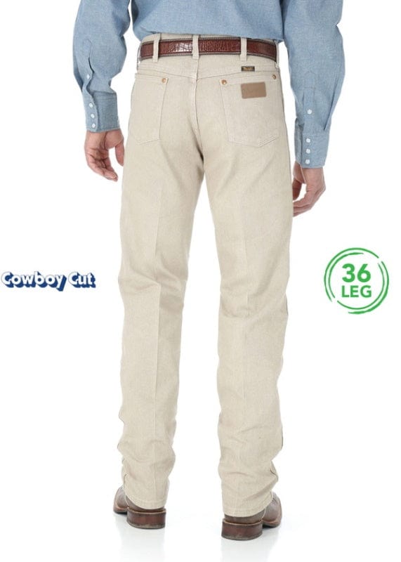 Wrangler Mens Jeans Wrangler Mens Original Fit Cowboy Cut Jeans Pre Washed Tan (13MWZTN)