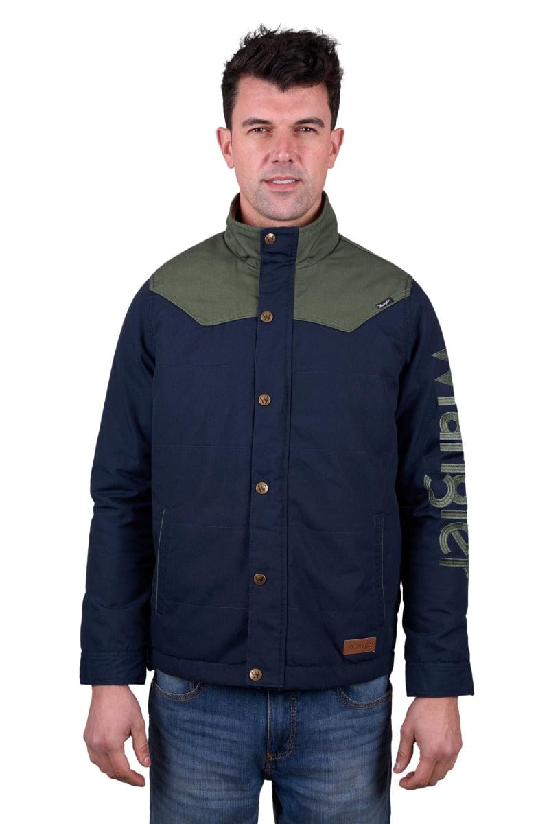 Wrangler Mens Jumpers, Jackets & Vests M / Navy/Cypress Wrangler Jacket Mens Andrew