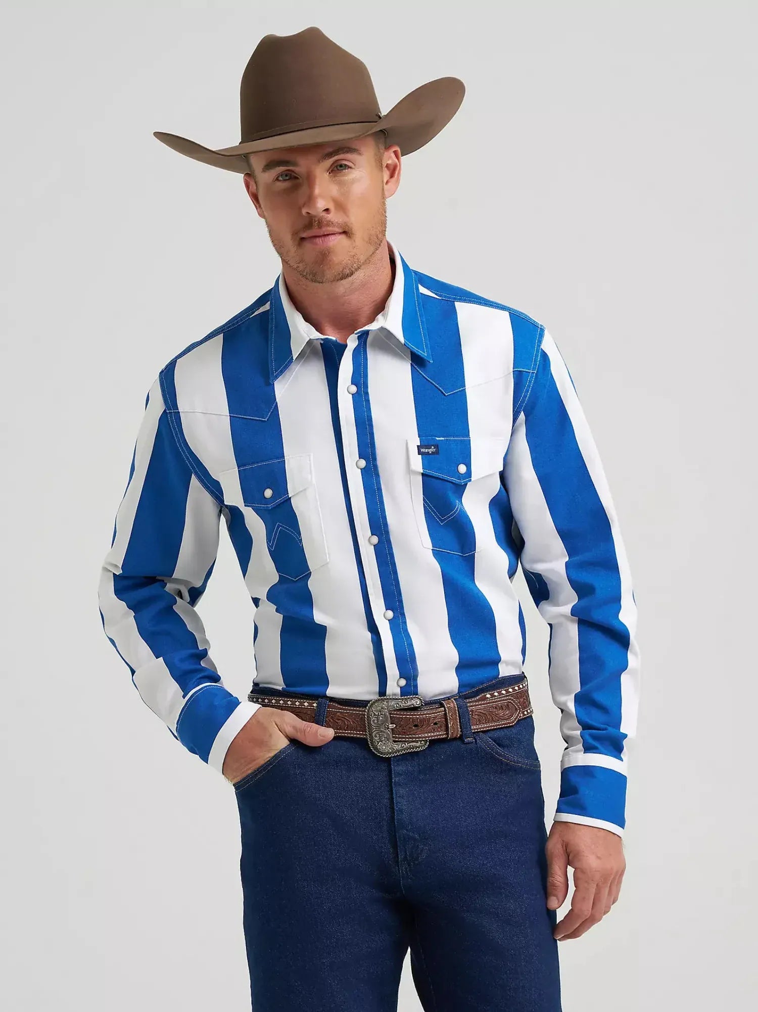 Wrangler Mens Shirts S / Assorted Wrangler Shirt Mens Classic Fit Stripe