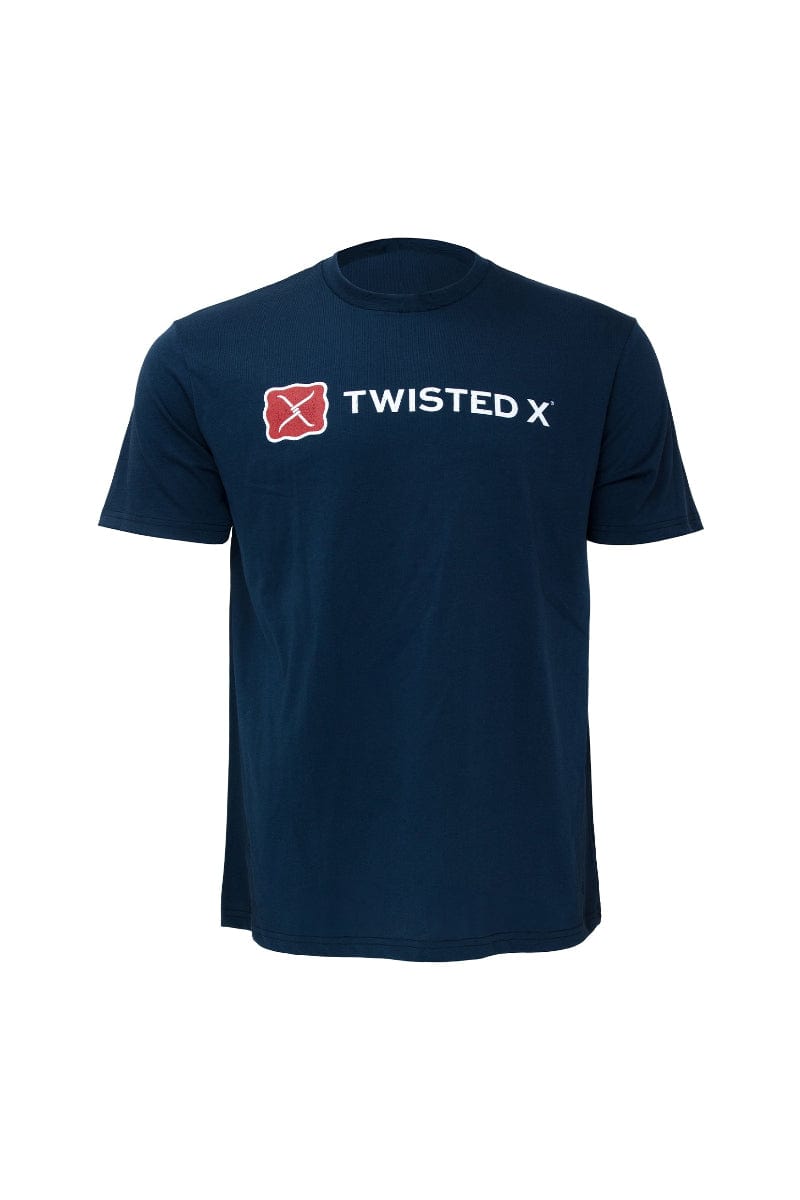 Wrangler Mens Shirts S / Navy Twisted X Tee Mens Logo