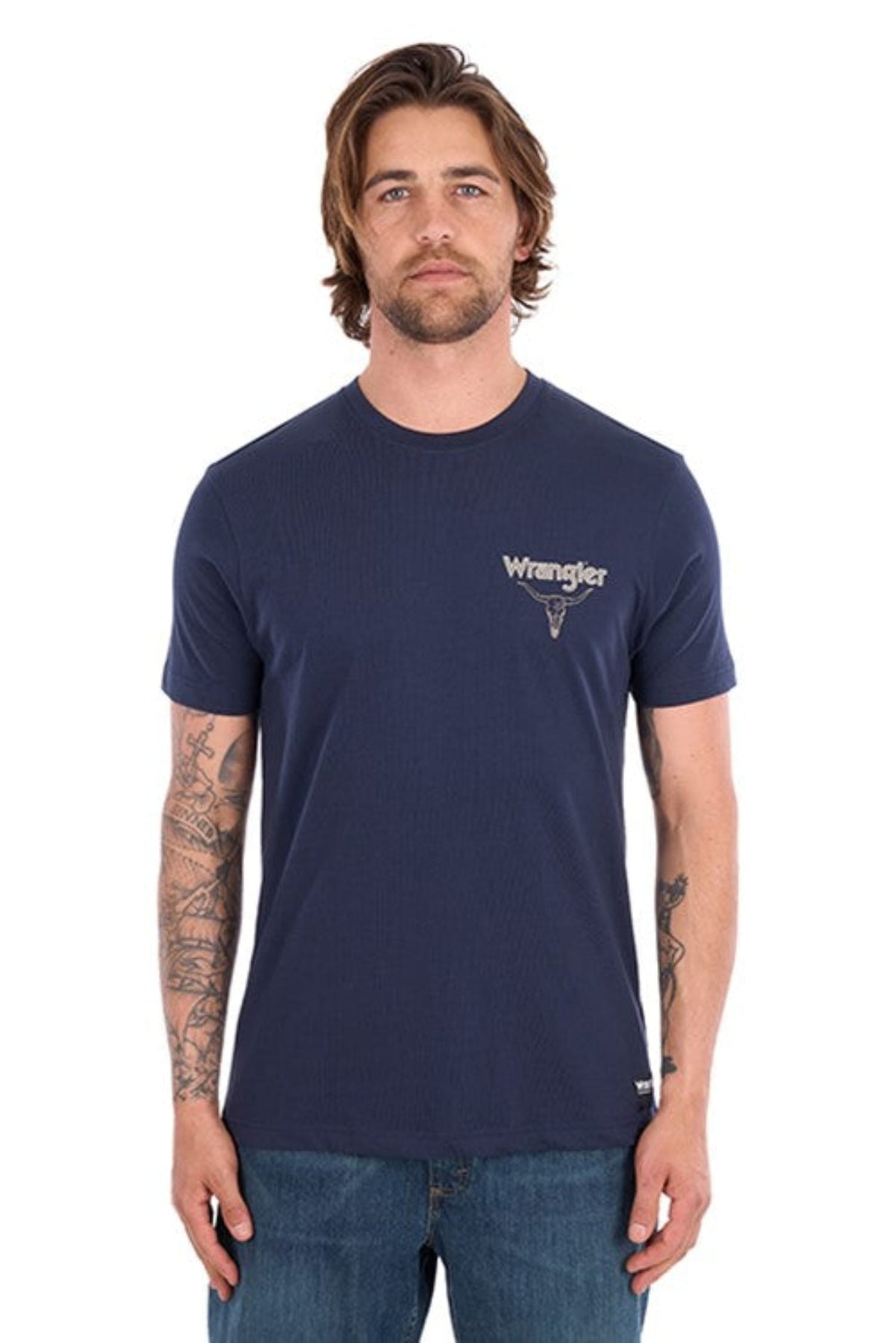 Wrangler Mens Shirts S / Navy Wrangler Tee Mens Jay