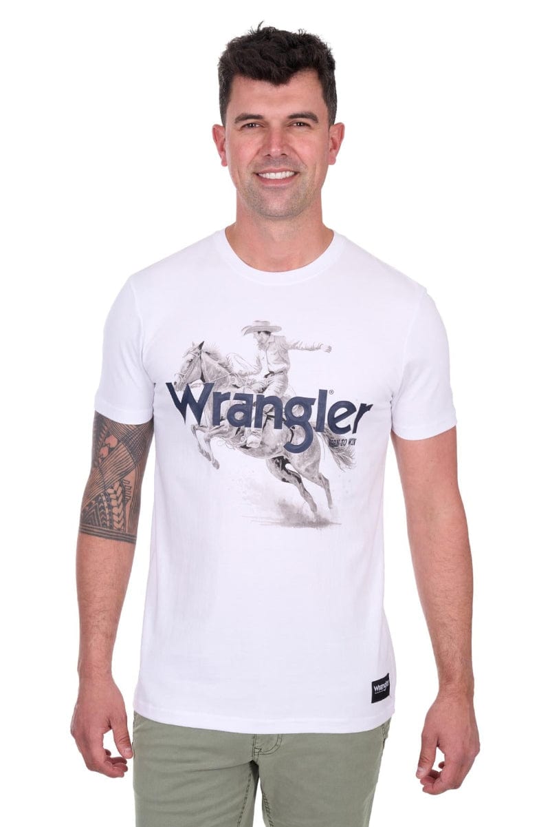 Wrangler Mens Shirts S / White Wrangler Tee Mens Lance