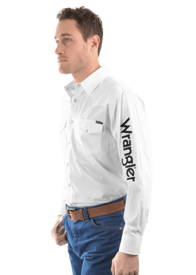 Wrangler Mens Shirts Wrangler Mens Logo Rodeo Shirt