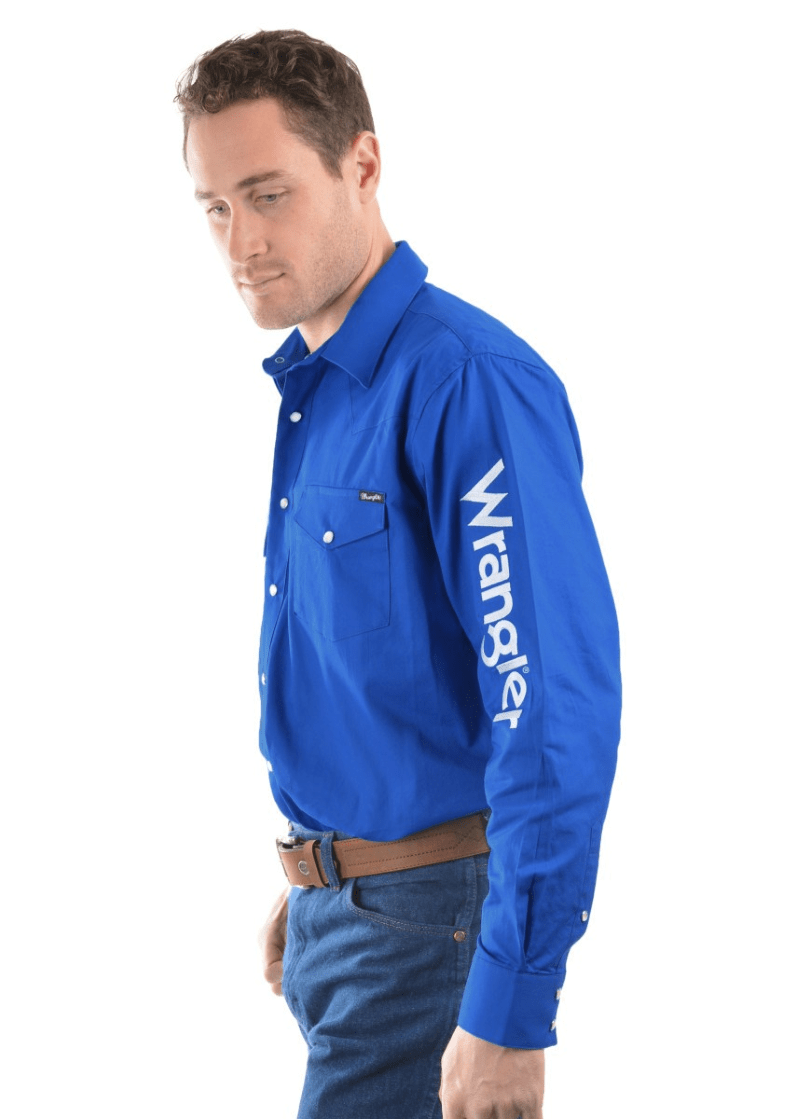 Wrangler Mens Shirts Wrangler Mens Logo Rodeo Shirt