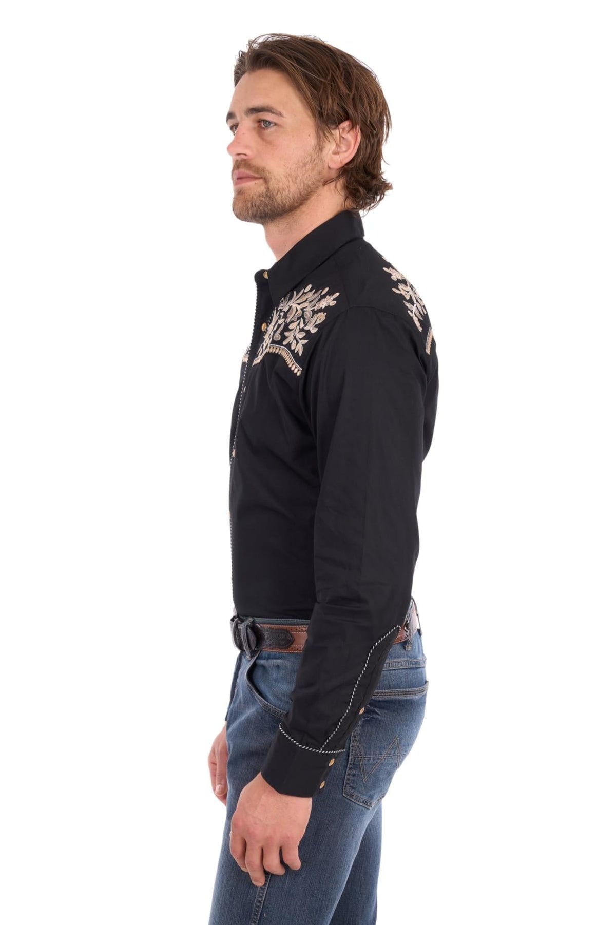 Wrangler Mens Shirts Wrangler Shirt Mens Anthony Embroidered