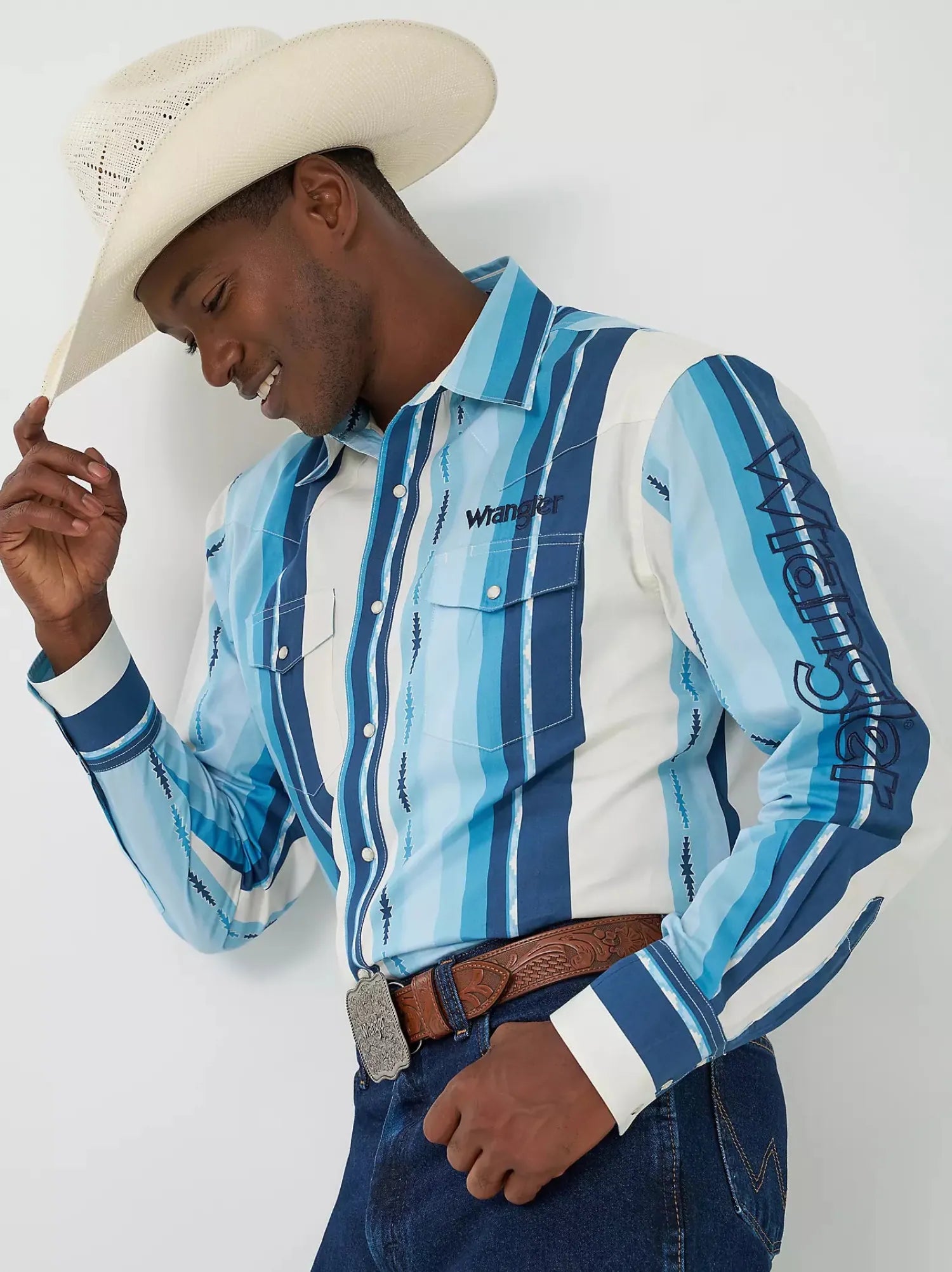 Wrangler Mens Shirts Wrangler Shirt Mens Logo Stripe