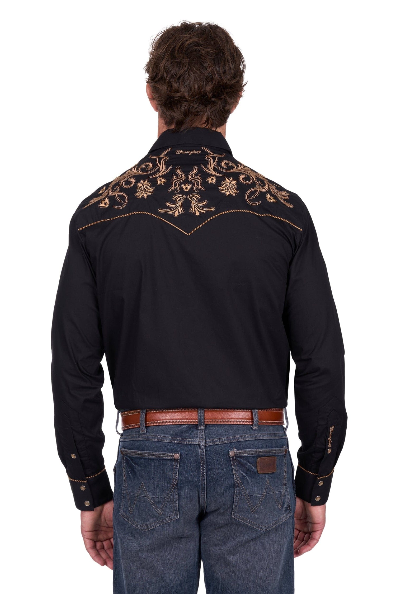 Wrangler Mens Shirts Wrangler Shirt Mens Luke Embroidered