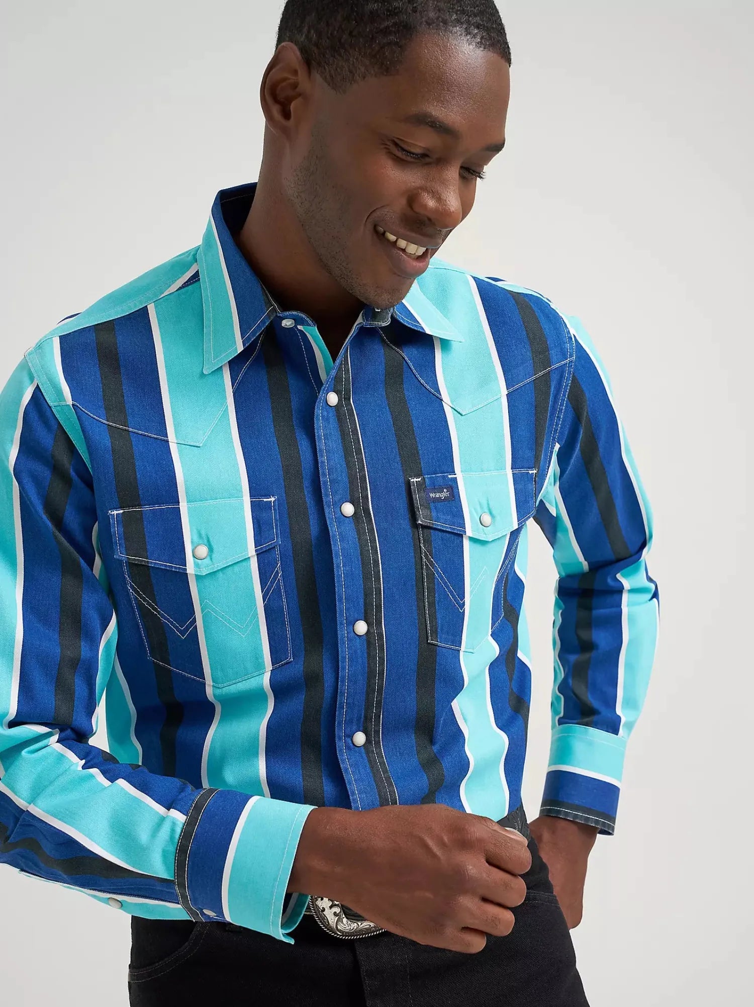 Wrangler Mens Shirts Wrangler Shirt Mens Multi Stripe Vint