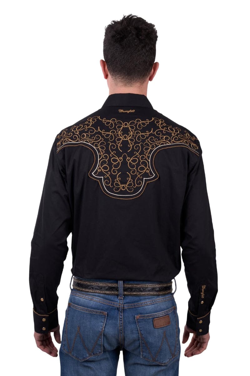 Wrangler Mens Shirts Wrangler Shirt Mens Rhys Embroidered