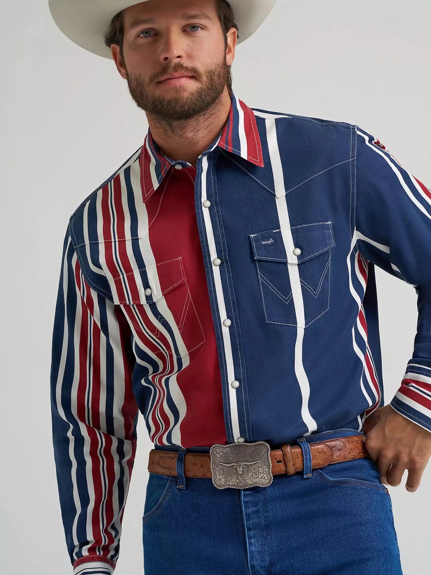 Wrangler Mens Shirts Wrangler Shirt Mens Stripe Classic Fit