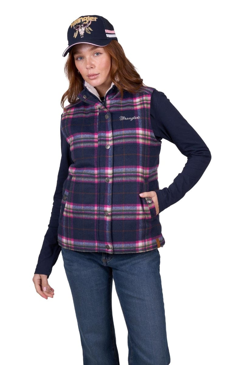 Wrangler Womens Jumpers, Jackets & Vests S / Navy Wrangler Vest Womens Selma