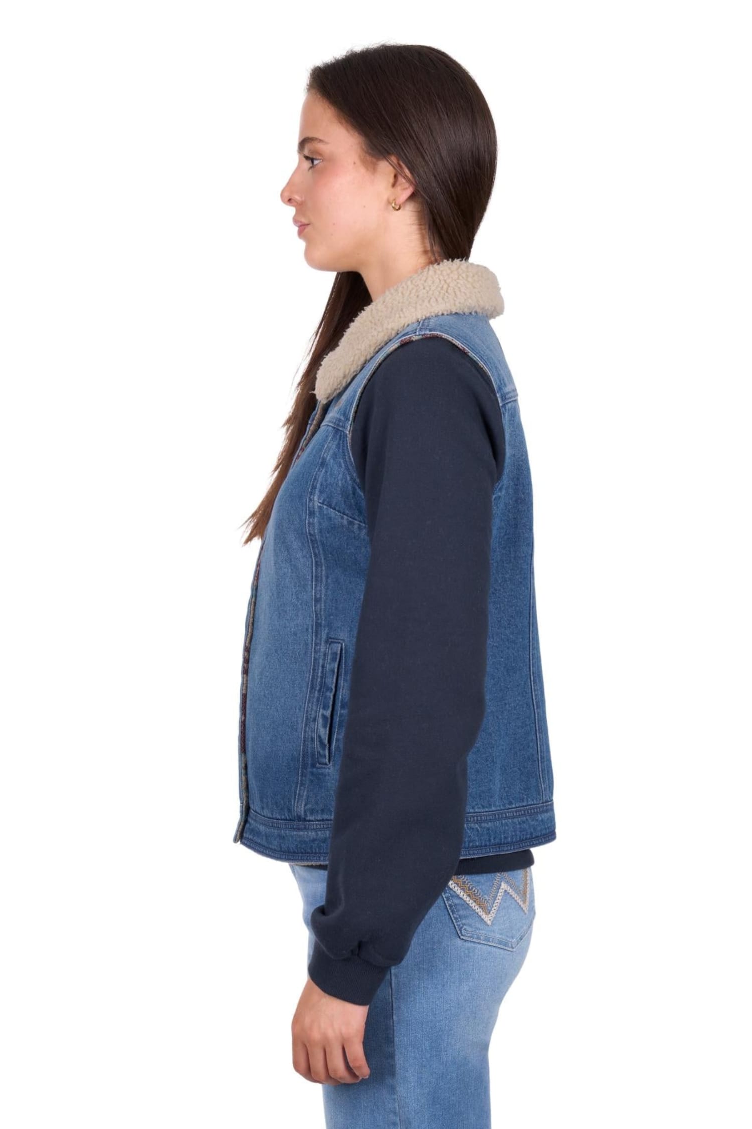 Wrangler Womens Jumpers- Jackets - Vests Wrangler Vest Womens Dixie Reversible