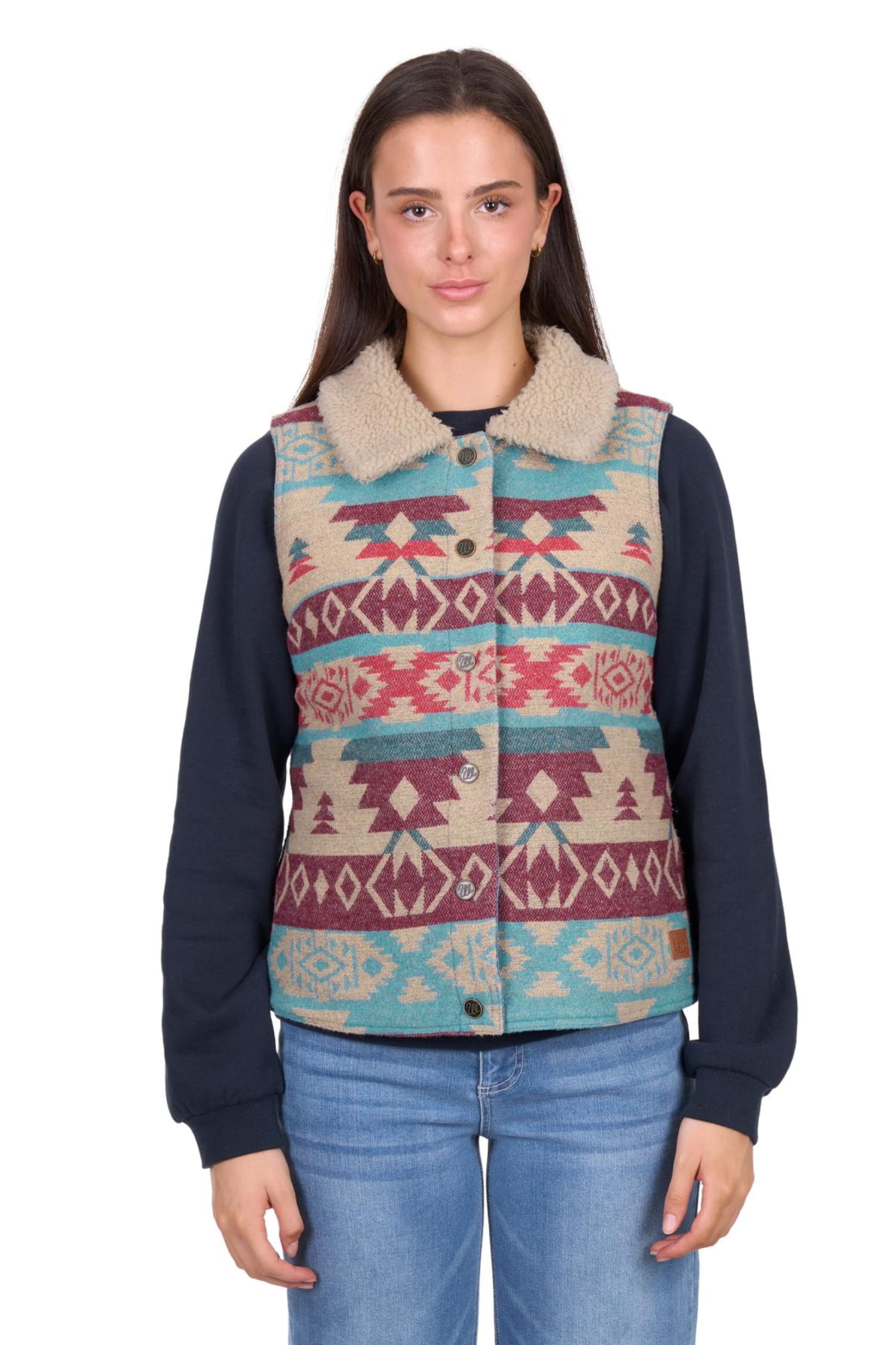 Wrangler Womens Jumpers- Jackets - Vests Wrangler Vest Womens Dixie Reversible