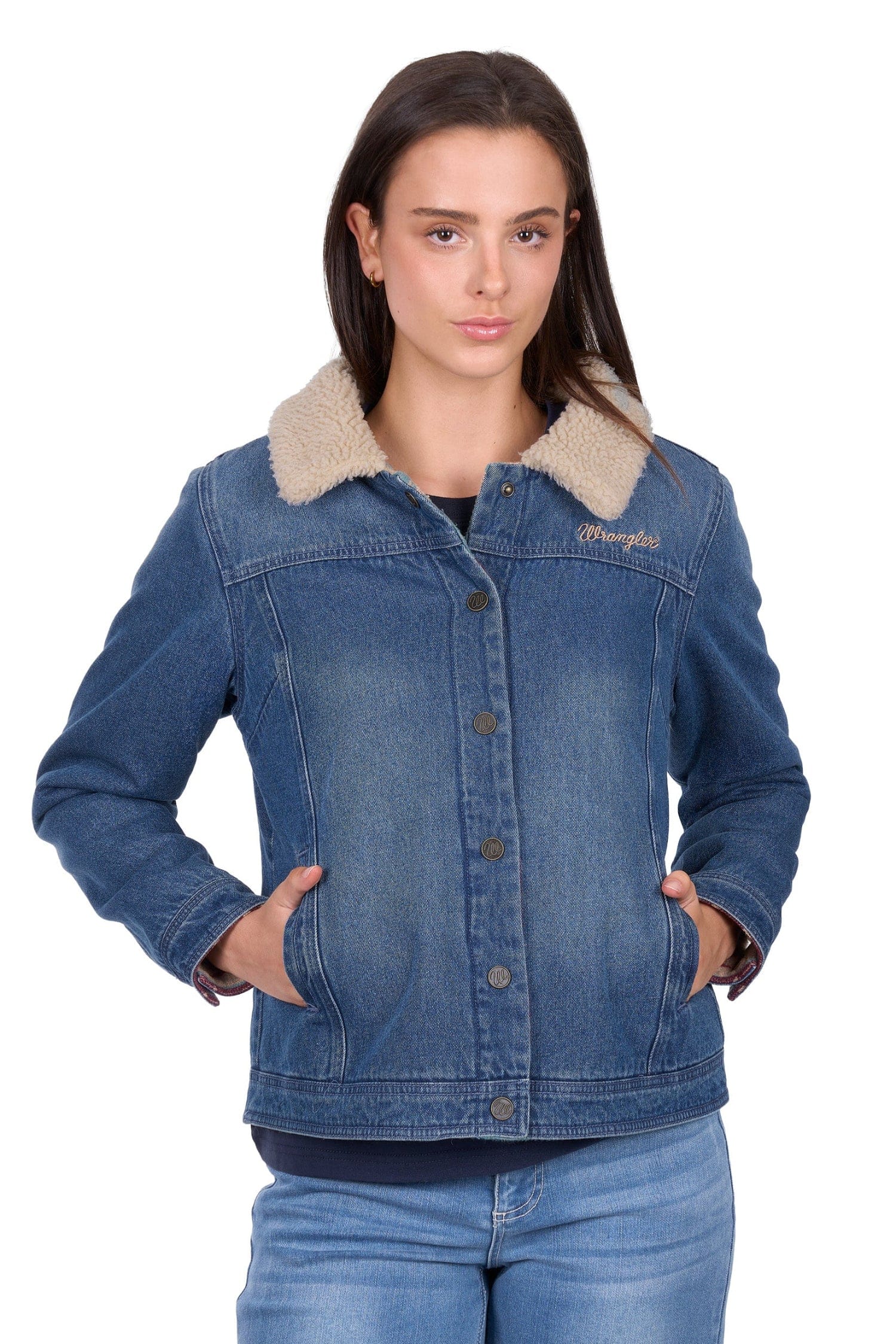 Wrangler Womens Jumpers- Jackets - Vests XS / Denim/Multi Wrangler Jacket Womens Dixie