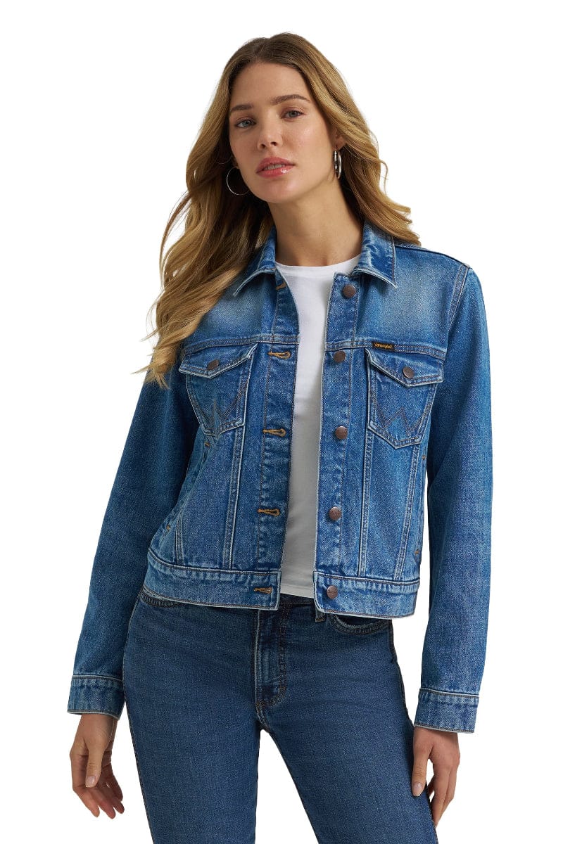 Wrangler Womens Jumpers- Jackets - Vests XS / Light Wash Wrangler Jacket Womens Classic Denim