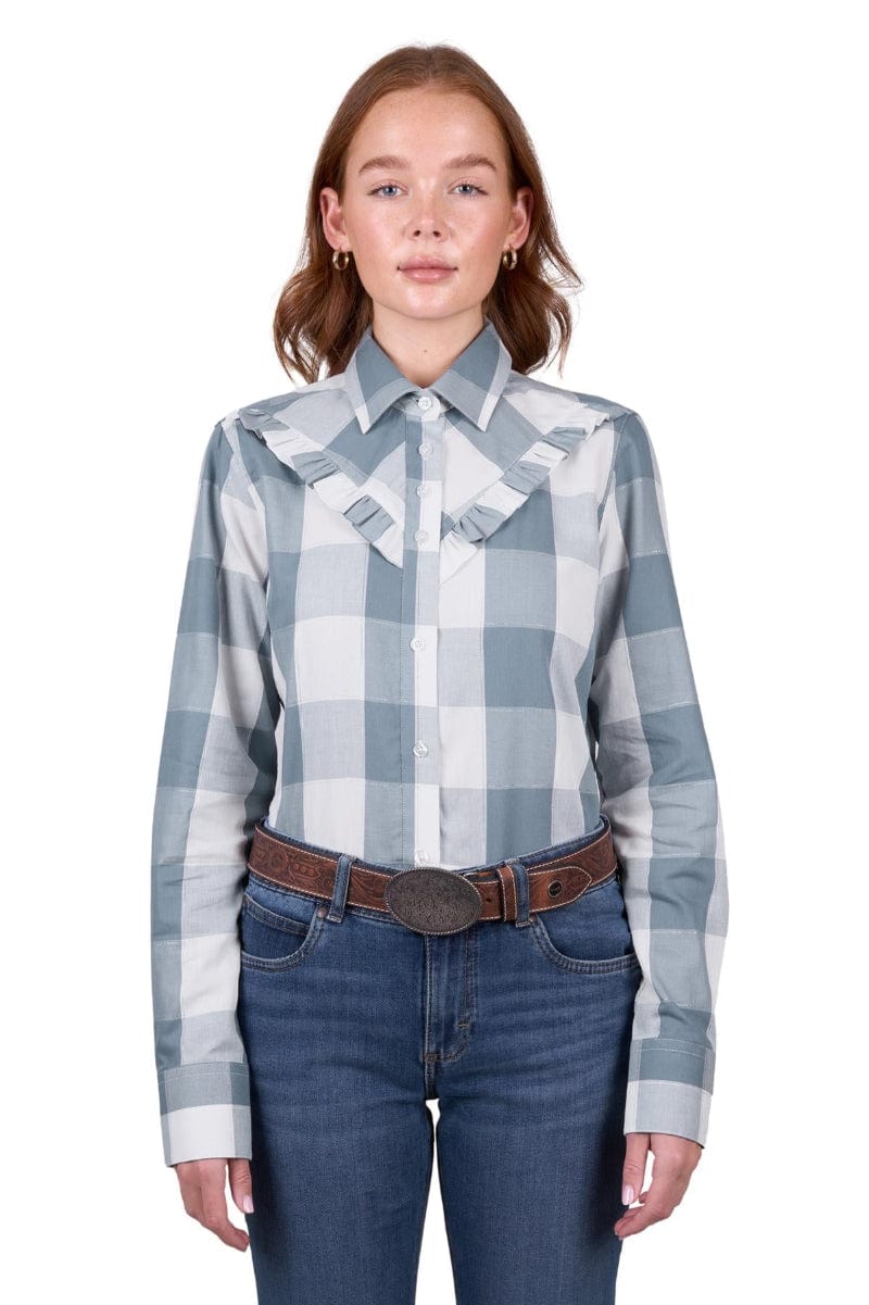 Wrangler Womens Shirts 08 / Blue Wrangler Shirt Womens Celina Check