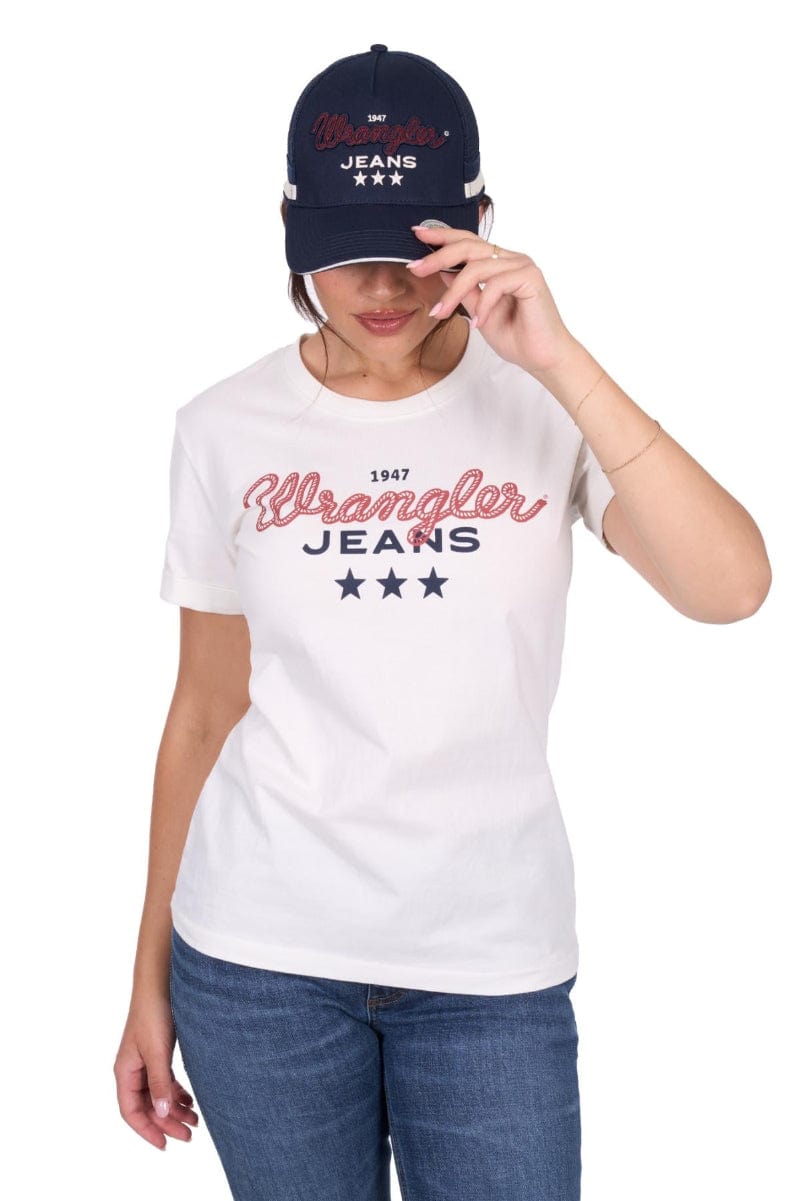 Wrangler Womens Shirts 08 / Cream Wrangler Tee Womens Piper