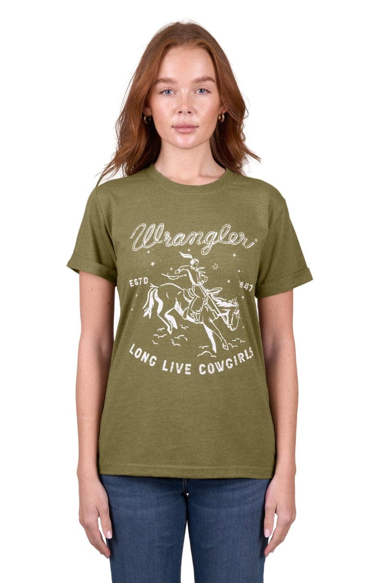 Wrangler Womens Shirts 08 / Khaki Marle Wrangler Tee Womens Layla