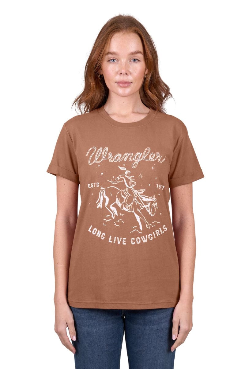 Wrangler Womens Shirts 10 / Copper Wrangler Tee Womens Layla