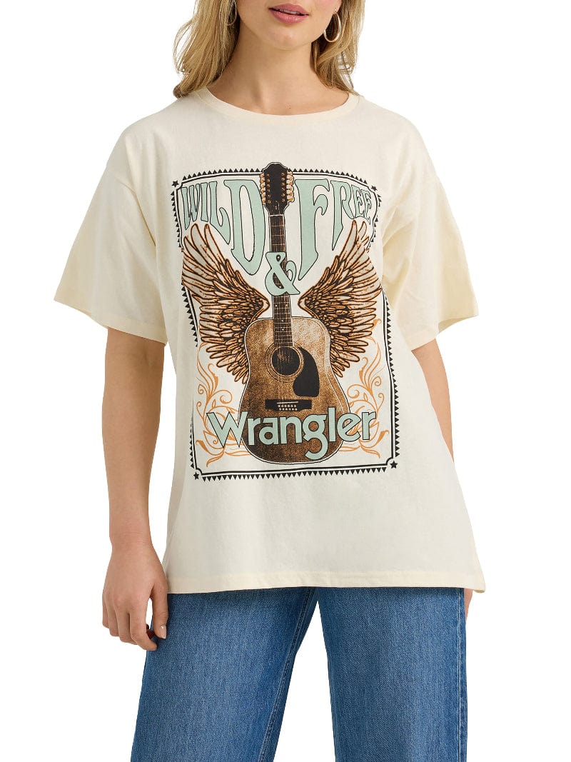 Wrangler Womens Shirts White / XS Wrangler Tee Womens Wild & Free