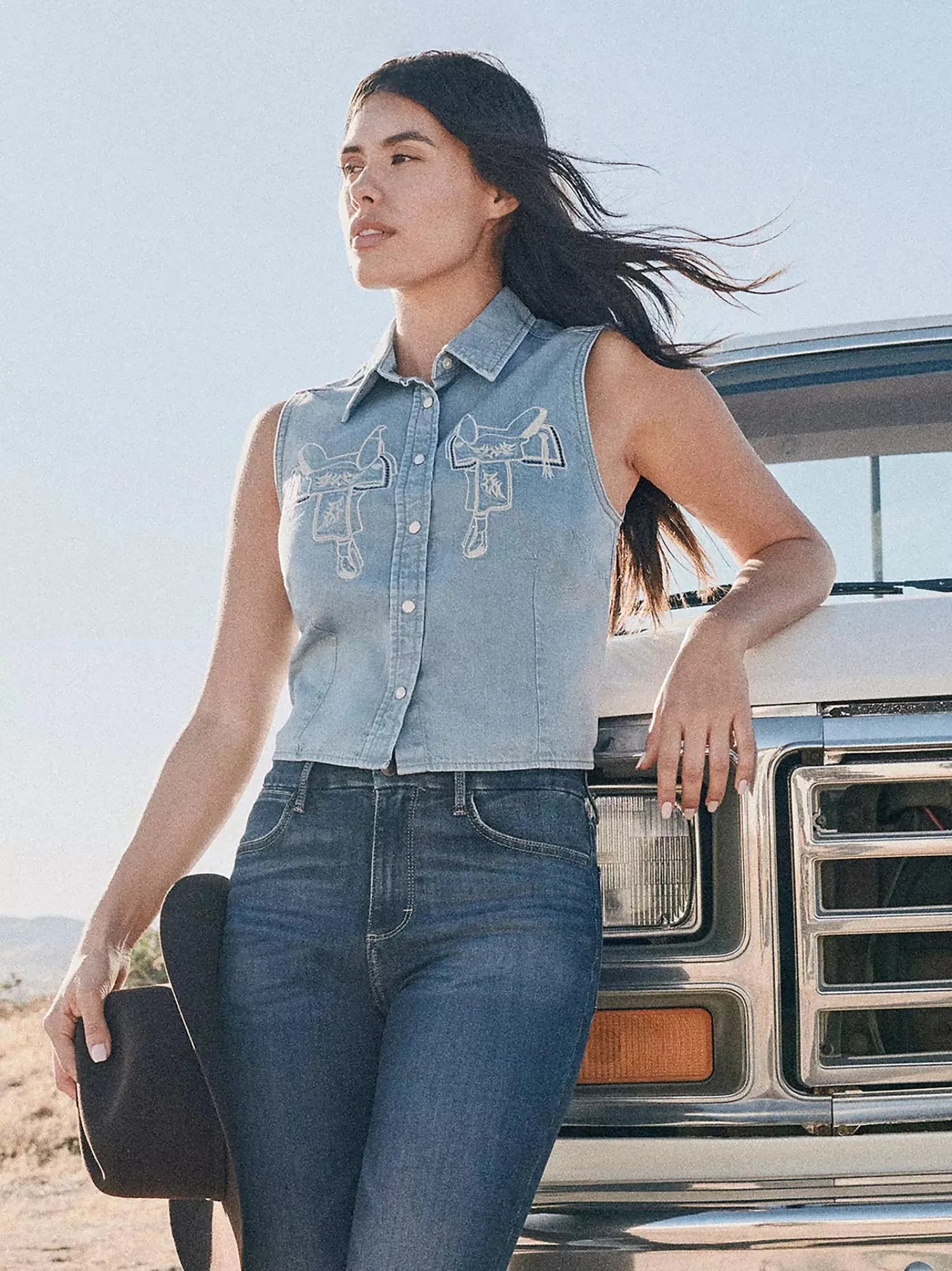 Wrangler Womens Shirts Wrangler Shirt Womens Sleeveless Denim