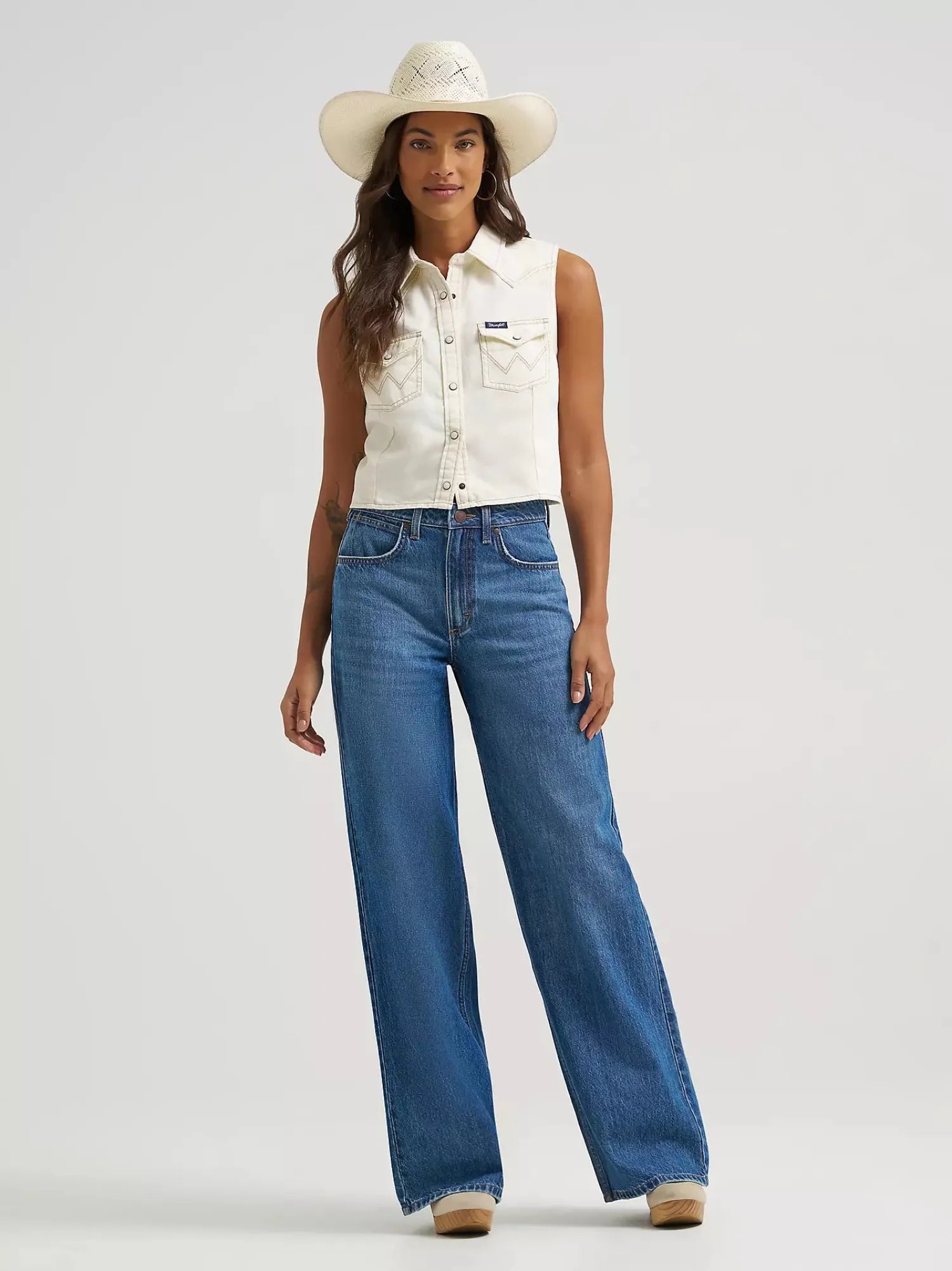 Wrangler Womens Shirts Wrangler Shirt Womens Sleeveless Denim