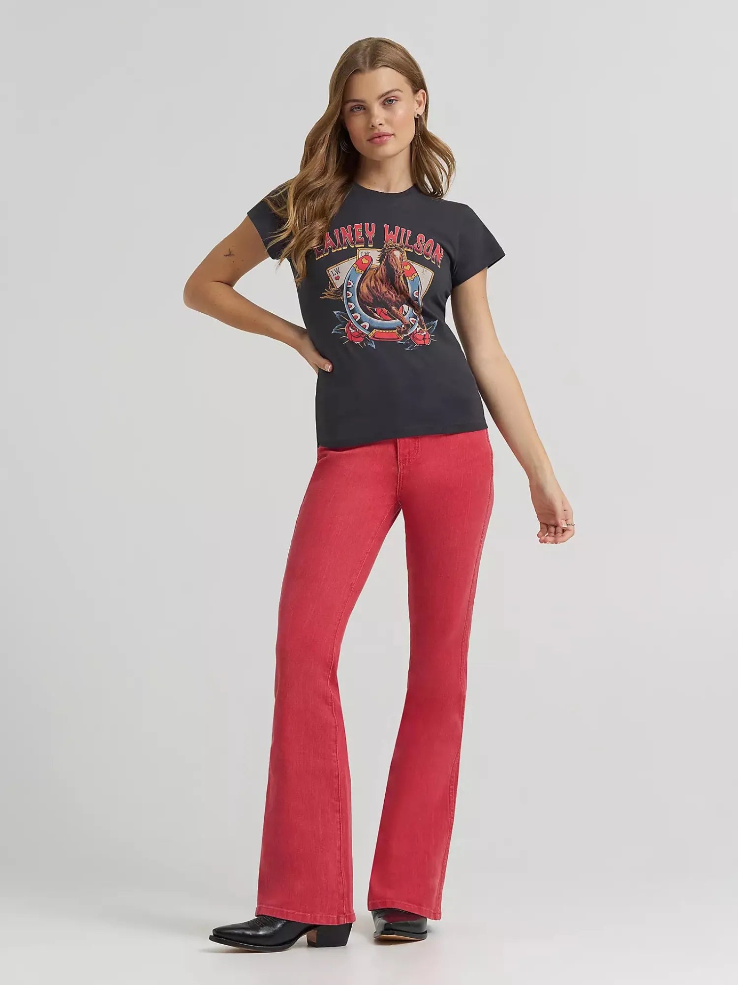 Wrangler Womens Shirts Wrangler Tee Womens Black