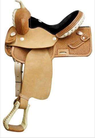 Circle S Saddles 12in Circle S Junior Barrel Saddle Light Tan