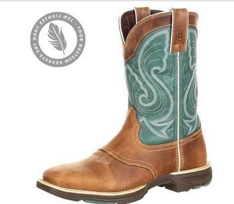 Durango Womens Boots & Shoes WMN 6 Durango Boots Womens Ultra Lite Saddle Western Emerald (DRD0224)