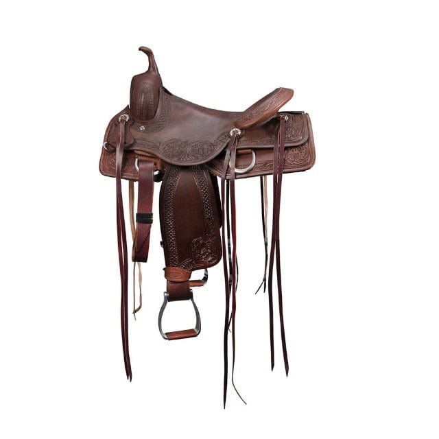 Fort Worth Saddles 16.5in Fort Worth Cutting Saddle Floral Tooled (FOR0320)