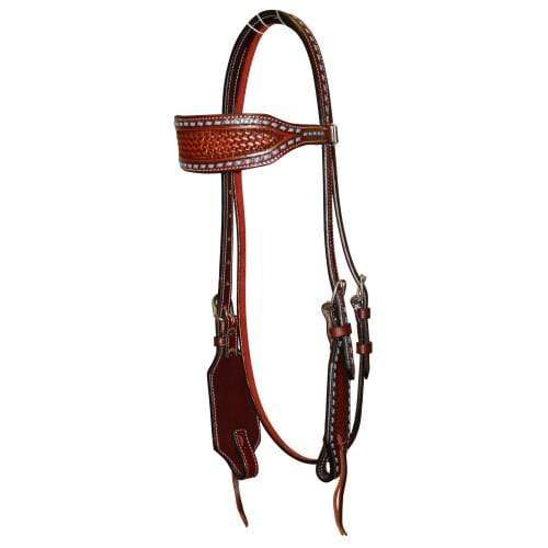 Bridle Fort Worth FOR20-0095 Turquoise Basket Headstall - Gympie Saddleworld & Country Clothing