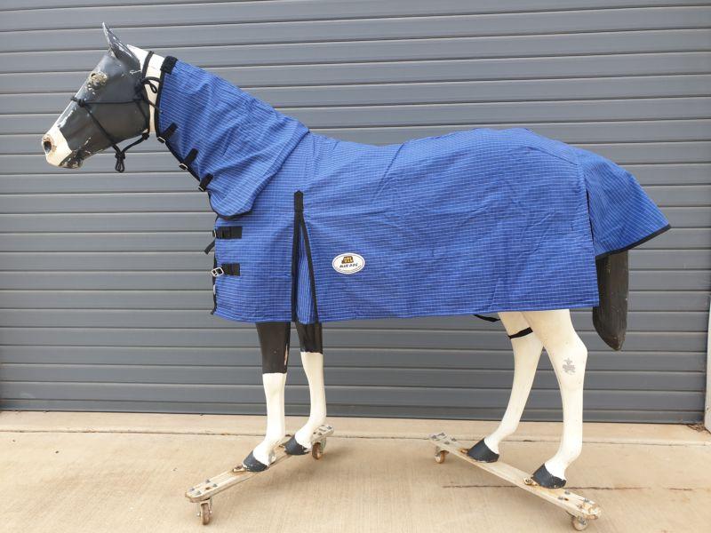 Horse With Blue Gradient 3D Hoodie - Peto Rugs