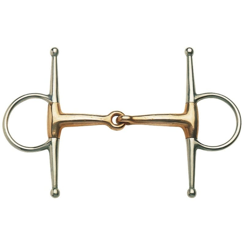 Gympie Saddleworld Bits 13.5cm Bit BIT2550F Full Cheek Eggbut with Copper Mouth 13.5cm