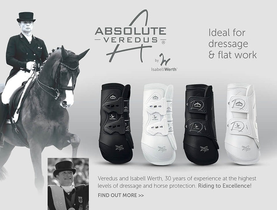 Gympie Saddleworld & Country Clothing Horse Boots & Bandages Medium Front / White Absolute Veredus Dressage Isabelle Worth w/EasyStrap (HBT3310)
